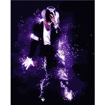 

Painting By Numbers DIY Dropshipping 40x50 60x75cm Dance King Michael Jackson Figure Canvas Wedding Decoration Art picture Gift