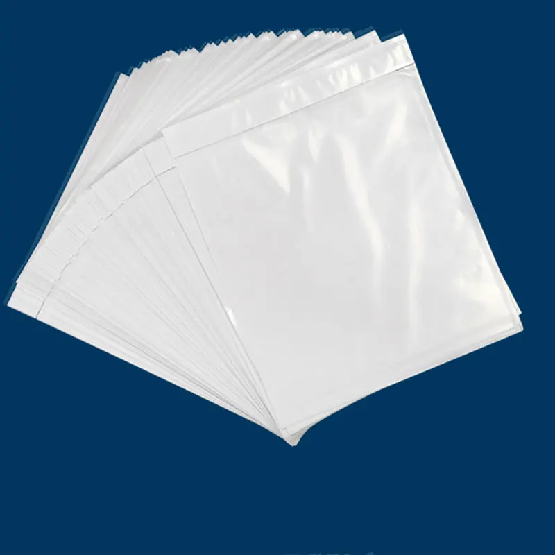 50pcs/Lot Plastic Bags Transparent Backpack Bill Bag Single Invoice Paper Size Packing Stickers Courier Bag Mailing Envelopes