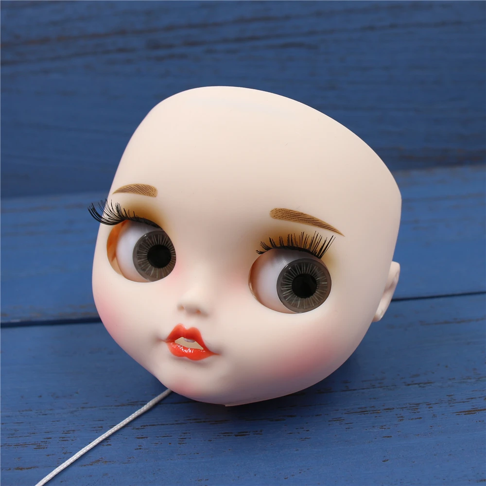 Neo Blythe Doll Matte Faceplate with Makeup, Mouth & White Skin 9