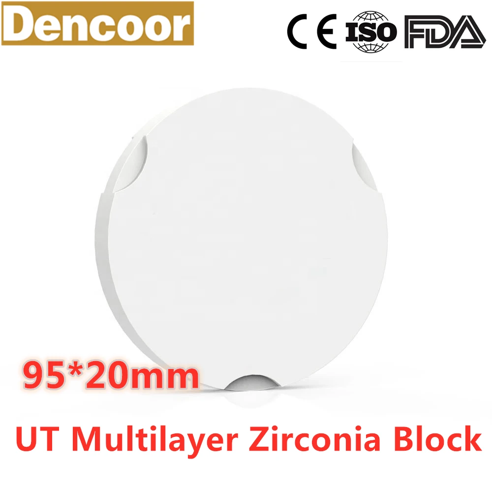 UTML A1 colore materiale dentale Zirkonzahn sistema 3D blocchi di zirconia preombreggiati multistrato Ultra traslucidi per laboratorio odontotecnico