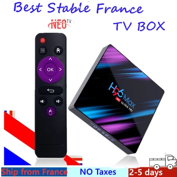 

Best French IPTV Box H96 MAX RK3318 Android TV Box 9 Europe France Arabic Morocco Smart IP TV Box only no channels included