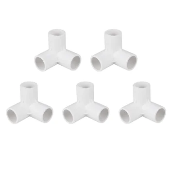 

10PCS 3-way Joint PVC Links Fitting Water Pipe Connector (White)