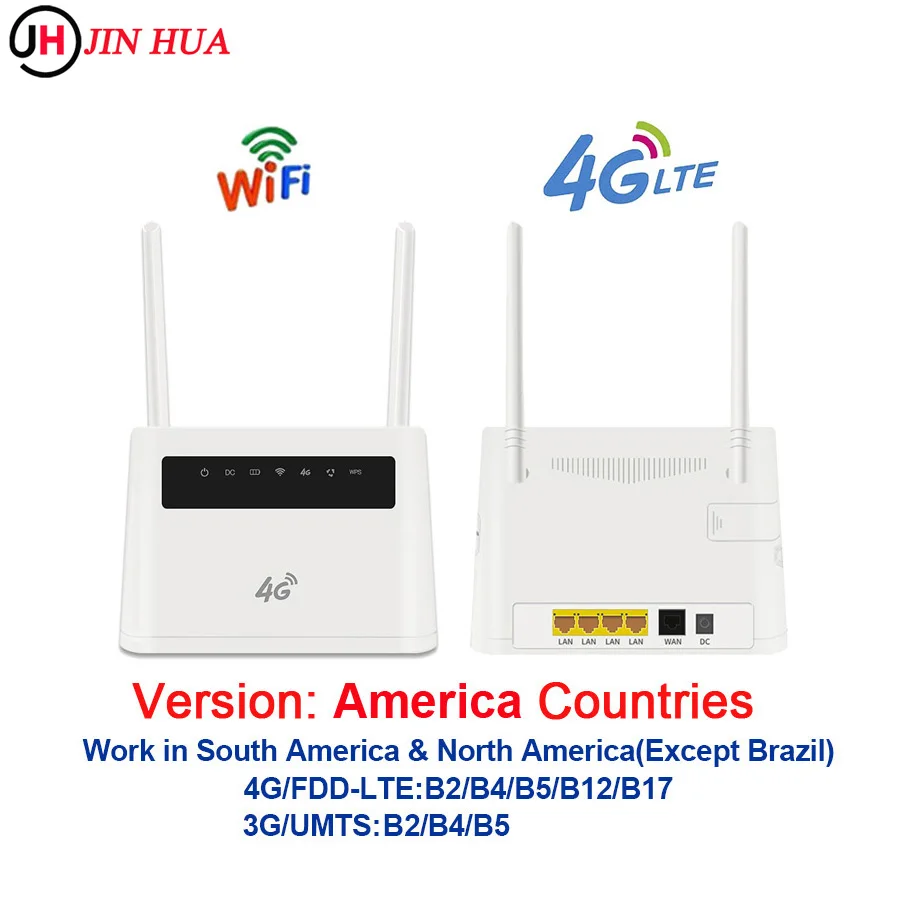 Siempreloca LTE 4G Router CAT4 Wireless Router 4g Sim Card Unlocked SIM 4g Wifi Router Support 32 Users With RJ45 WAN/LAN Port wifi router signal booster Modem-Router Combos