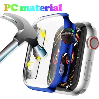 

PC Cover for Apple Watch 5 4 3 Band Case Screen Protector 42mm 44mm 38mm 40mm Shatter-Resistant Shell Frame Protector Cover