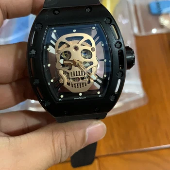 

Richard RM Mens Watches Top Brand Luxury Same Style Watch Men's Silicone Automatic Wristwatches Male Clock Reloj Hombre