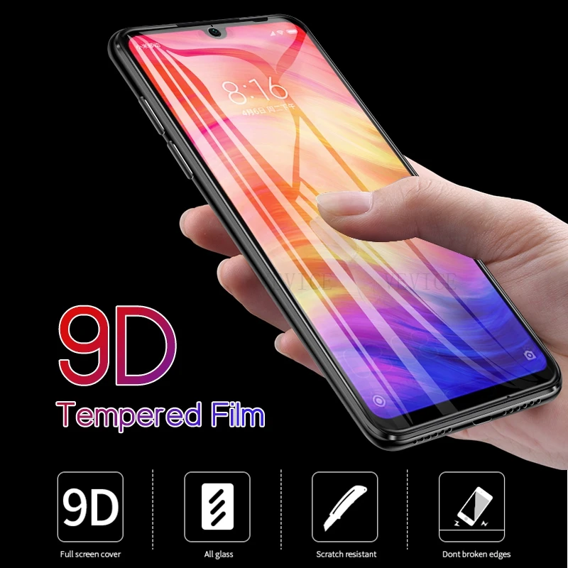 Закаленное стекло премиум-класса для Xiaomi Mi CC9 9 6X A2 9T Pro Mi9 5X A1 SE Mi8 Lite 9D Защитное Redmi