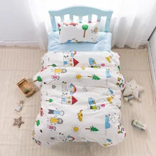 Комплект постельного белья из 3 предметов с героями мультфильмов, хлопковая кроватка, детское постельное белье для принцессы, комплект включает в себя наволочку, простыню, пододеяльник без наполнителя