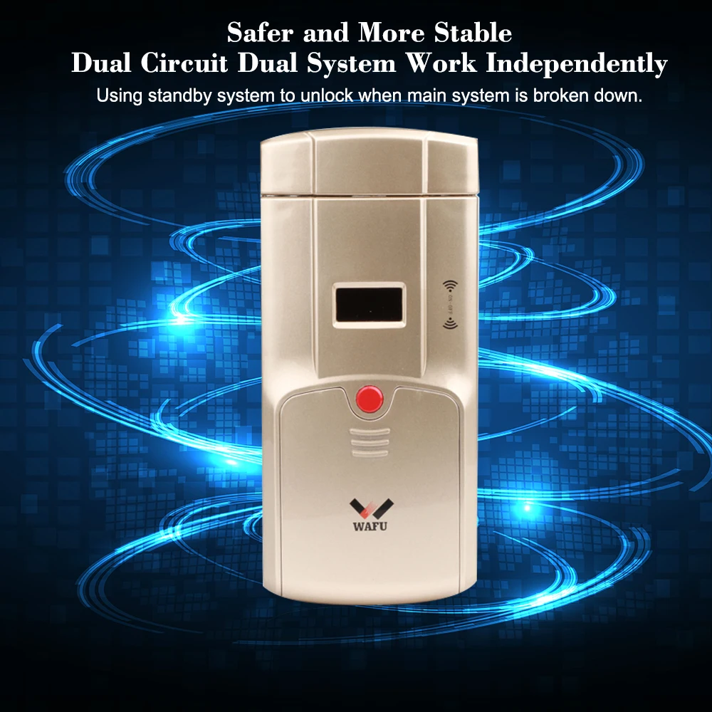 

Smart Remote Control Electronic Lock Keyless Entry Door Lock Invisible Anti-theft Security Locks with 4 Remote Controllers