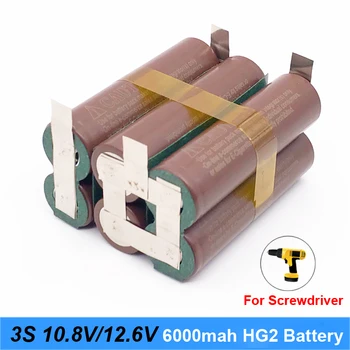 

3S 12V 18650 hg2 3000mAh 20amps for 12.6v screwdriver battery weld soldering strip 3S 3S2P 12.6v battery pack (customize)