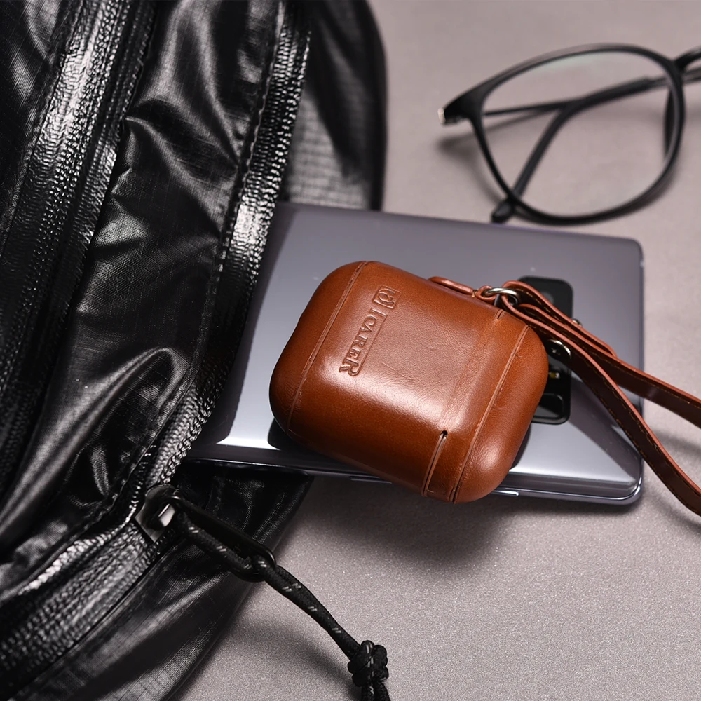 para airpods pro luxo retro couro caso protetor para airpods 3 2 1