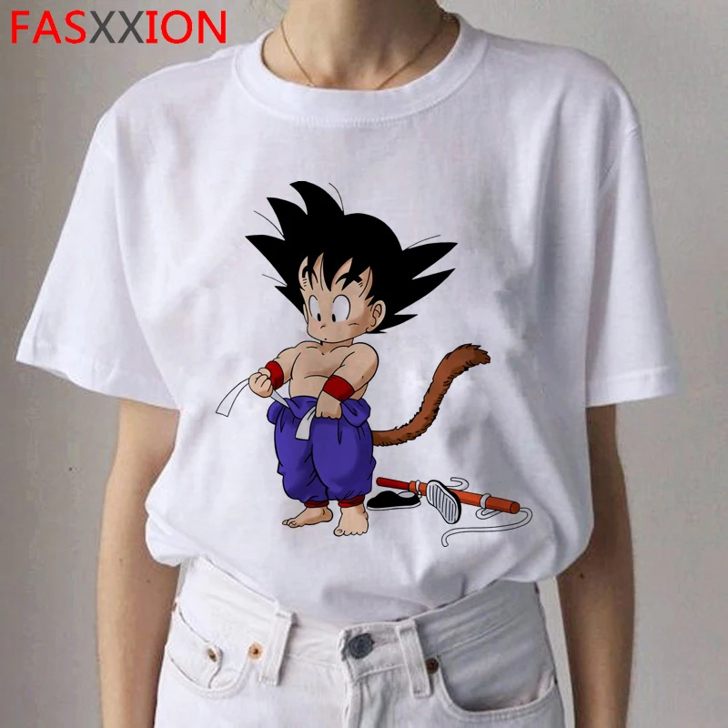 Dragon Ball Z Harajuku аниме футболки Для женщин Супер Саян Забавные футболки с рисунками из мультфильмов японский сын футболка «Goku» модный топ футболки женские - Цвет: 9555