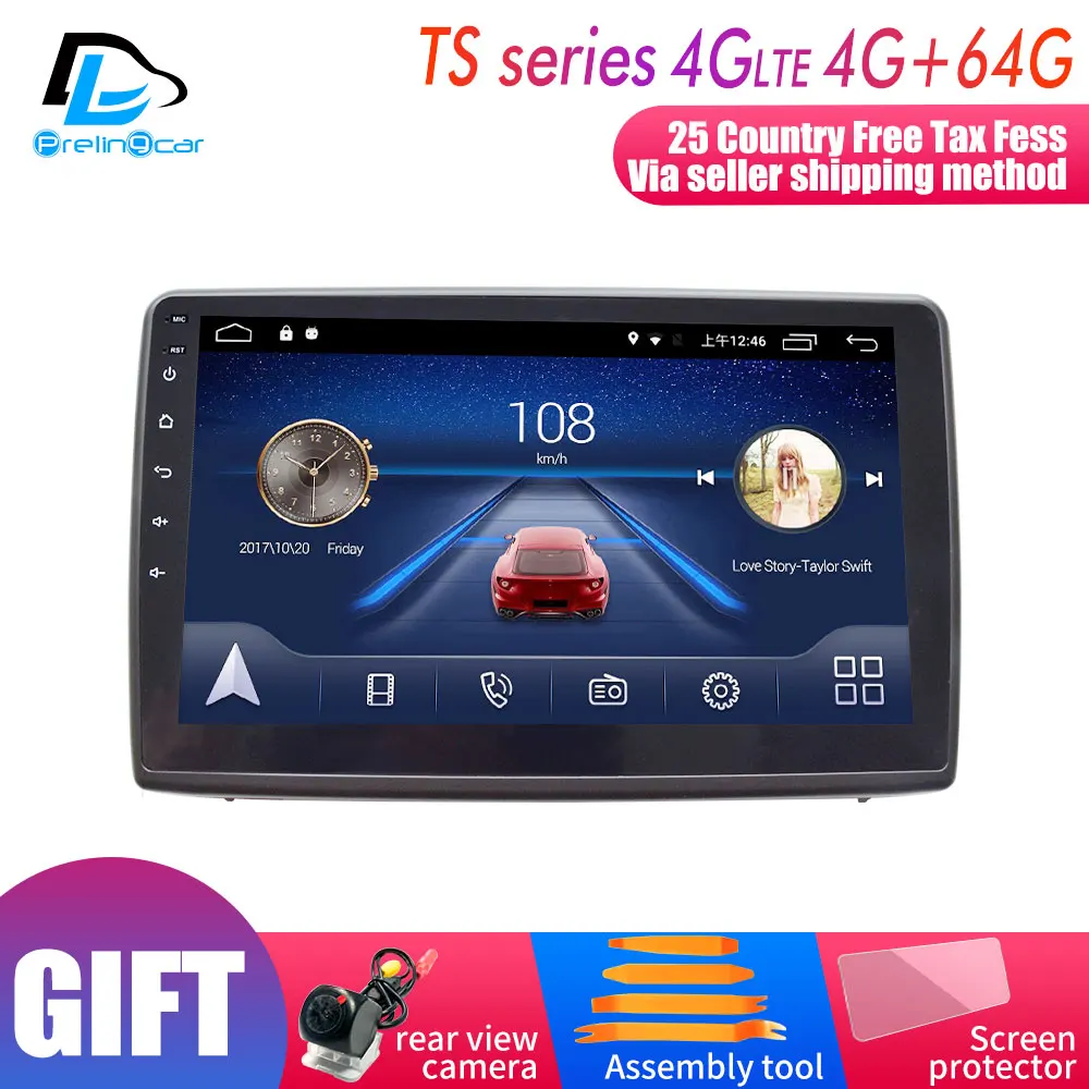 4G Lte Android 9,0 Автомобильный мультимедийный навигатор gps dvd-плеер для Ford Ecosport год ips экран радио