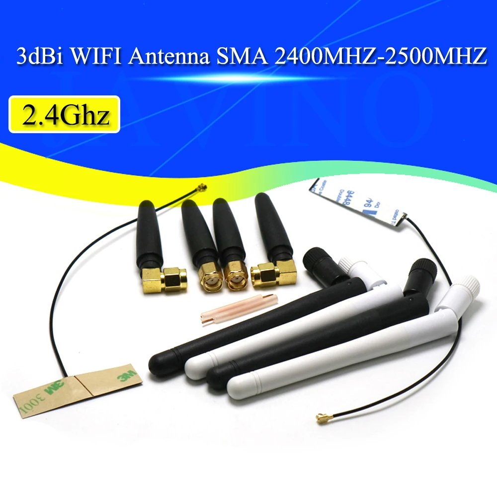 50 шт 2 4 Ghz 3dbi WIFI антенна 4G RP SMA мужские универсальные антенны Усилитель WLAN роутер