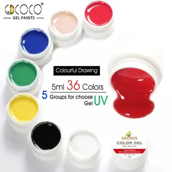 

#86153 GDCOCO Venalisa Painting Gel Soak off UV LED 5ml Pure Color Gel 36Colors Gel Varnish Canni Factory Pure Gel Nail Polish