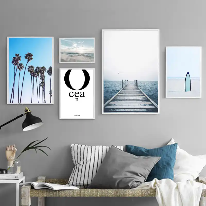 Get Wallpaper Arte parede madeira praia For Android