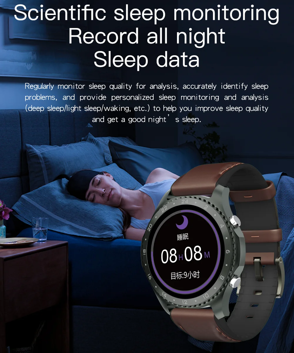 MV60 Bluetooth Pedomert Heart Rate Blood Pressure Sleep Temperature Moniter Smart Bracelet Wristband  Full Touch Color Screen