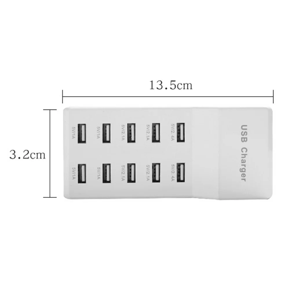 Батарея Зарядное устройство usb-хаб Портативный USB 3,0 высокоскоростной разветвитель 10 Порты 5V 2A стеновое AC Зарядное устройство Мощность адаптер док-станция для зарядки концентратор
