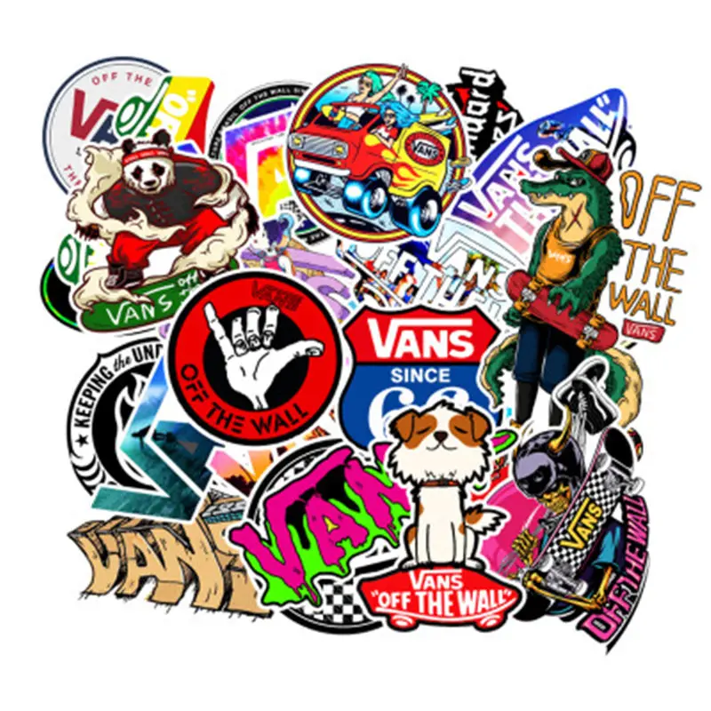 

100pcs Stickers 6-10CM DIY Cartoon Waterproof PVC Mixed Cartoon Toy Vsco Stickers for Skate Car Styling Bike Motorcycle Kids