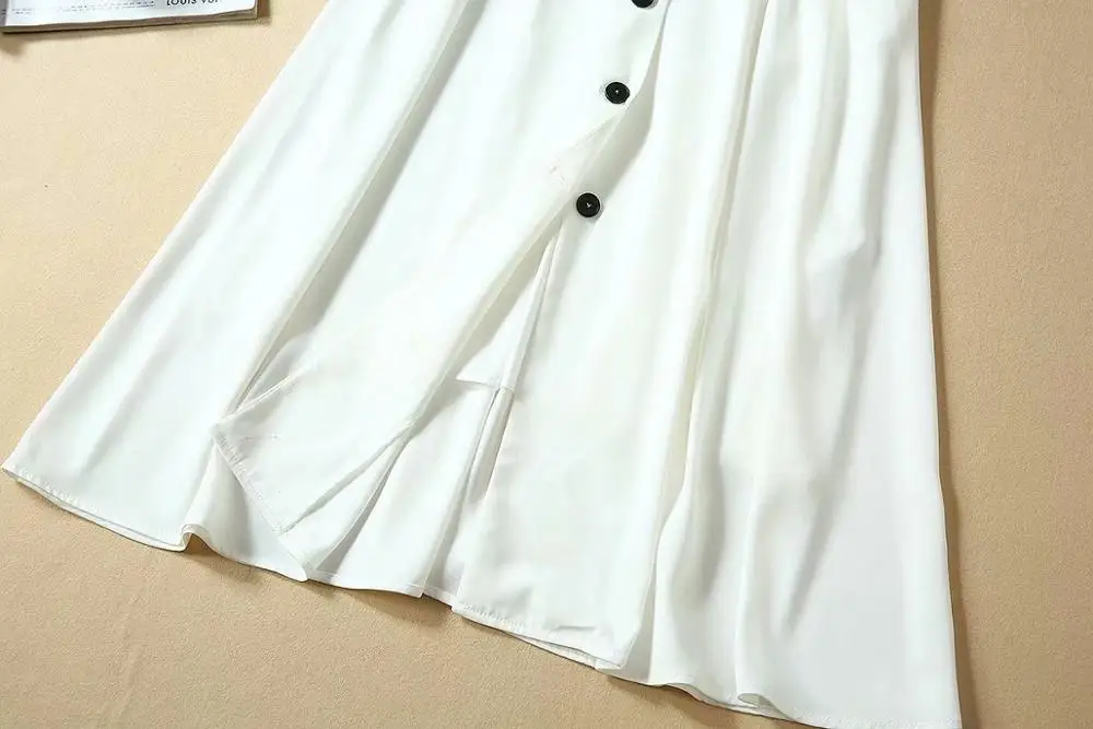 Принцесса Кейт высококачественное осеннее платье женское модное миди белое элегантное офисное женское двубортное платье с высокой талией Vestido