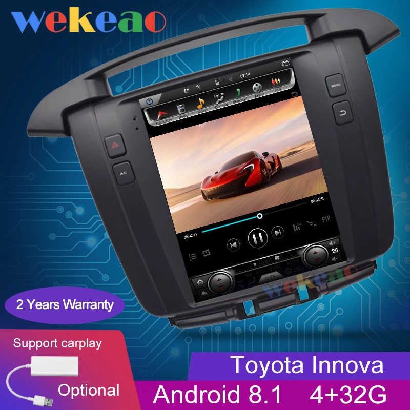 Wekeao вертикальный экран Tesla Style 10 4 'Ƈ Din Android 8 1 автомобильное радио GPS навигация для Toyota Innova автомобильный DVD