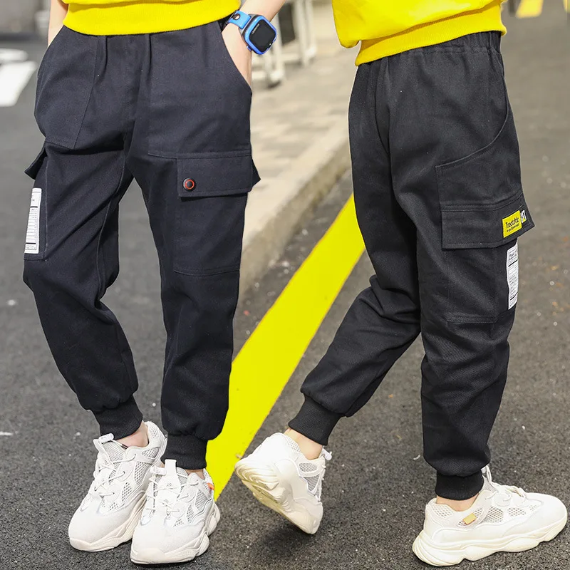 Г. Весенне-осенние камуфляжные штаны в Корейском стиле для мальчиков повседневные штаны-карго с несколькими карманами детские спортивные брюки для бега для подростков От 4 до 10 лет