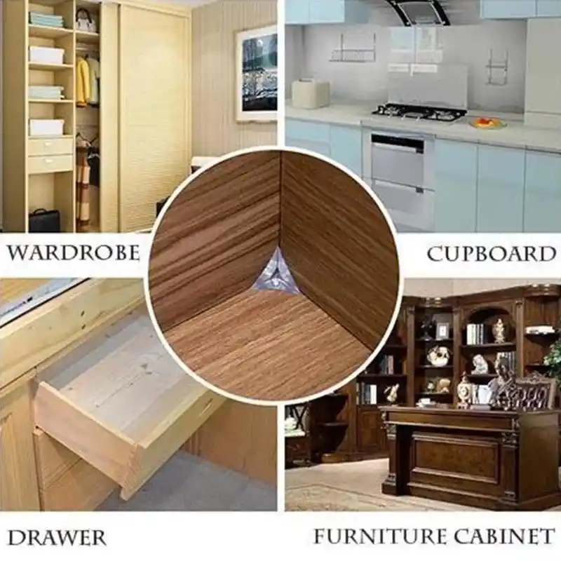 50pcs Pack Anti Dust Corner Guard Protector Transparent Pvc Crystal Cabinet Anti Dust Edge Suit For Desk Wall Drawers Corners Aliexpress