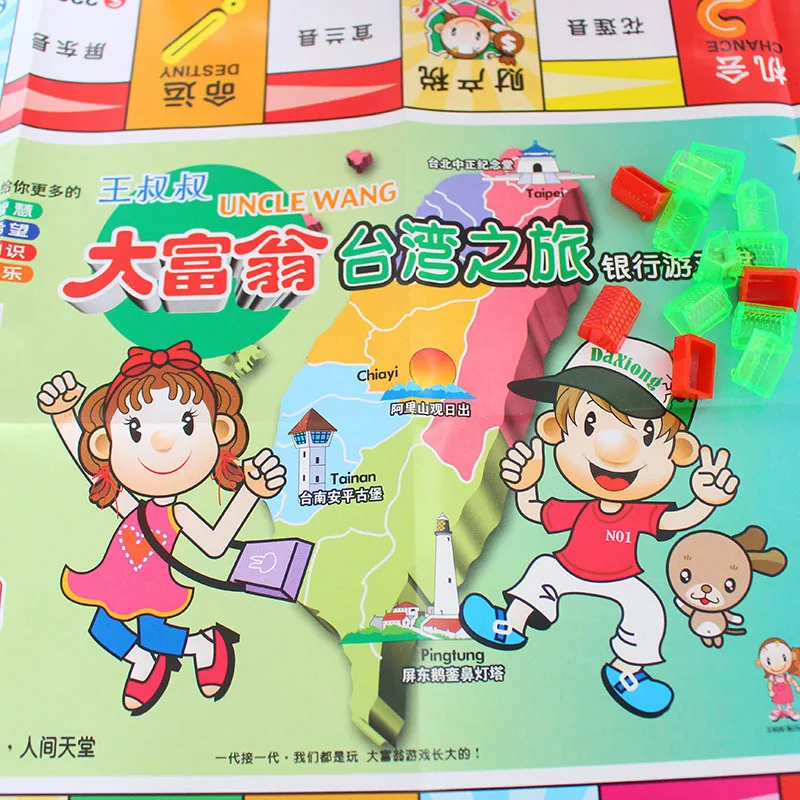 Monopoly Uncle Wang новая мультяшная версия банка Игра настольная игра для детей и родителей и детей