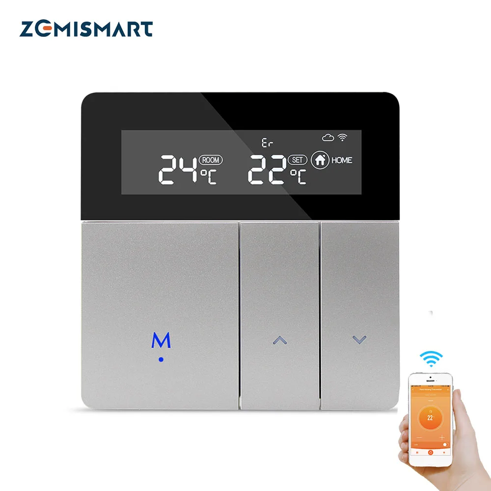 Термостат для напольного котла zemimart Tuya с Wi-Fi работает Alexa Google Home умный контроллер