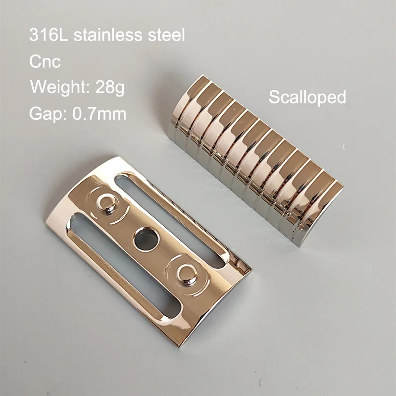 Dscosmetic T7 316L stainless steel double edge safety razor 2