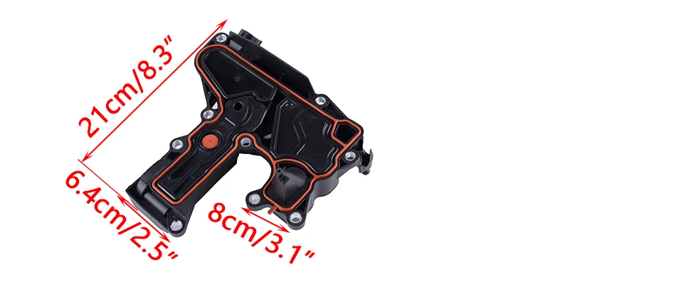 Black ABS Oil Separator PCV Valve Assembly 06H103495A 06H103495B 06H103495E Fit for Audi A4 Q5 TT VW Volkswagen Jetta Golf GTI