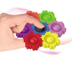 Blocos de giro topo deformável mecânico fingertip giroscópio brinquedo fidget para crianças conjunto construção para meninos brinquedos diy 6 10 anos