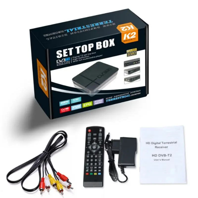 Vmade DVB-T2 Full HD 1080P цифровой эфирный приемник DVB-T MPEG-4 ТВ-тюнер Поддержка 3D интерфейс мини-приставка