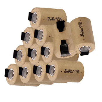 

12 pcs 4/5SC 1200mah 1.2v battery NICD rechargeable batteries for emergency light toy equipment power for electric screwdriver