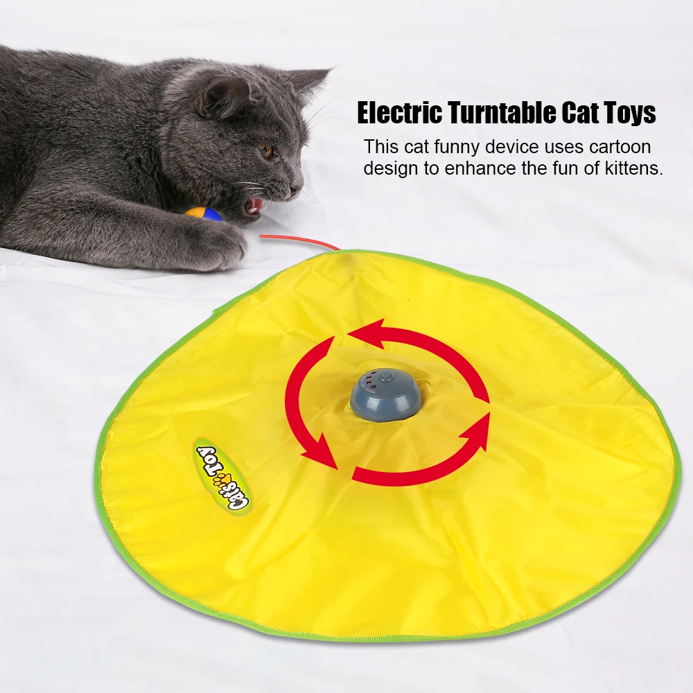 indestructible dog toys Electric Cat Toy Plate 4 Speeds Motion Undercover Mouse Fabric Moving Feather Automatic Interactive Pet Toy For Cat Kitty jolly egg dog toy