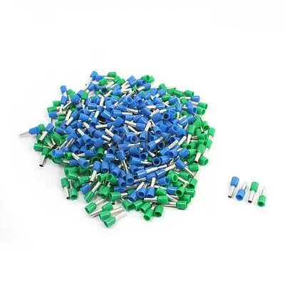 

380Pcs E4009 Blue Green Sleeve Pre-Insulated Ferrules Terminals for 12AWG Wire