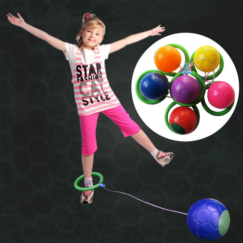 

5 Colors 1PCS Skip Ball Outdoor Fun Toy Ball Classical Skipping Toy Exercise coordination and balance hop jump toy ball