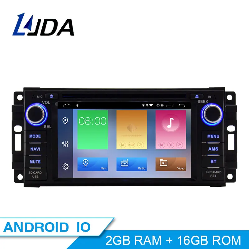 LJDA Android 10 автомобильный Радио Мультимедиа DVD gps для Dodge ram 1500 Chrysler Sebring Jeep Compass Commander Grand Cherokee Wrangler