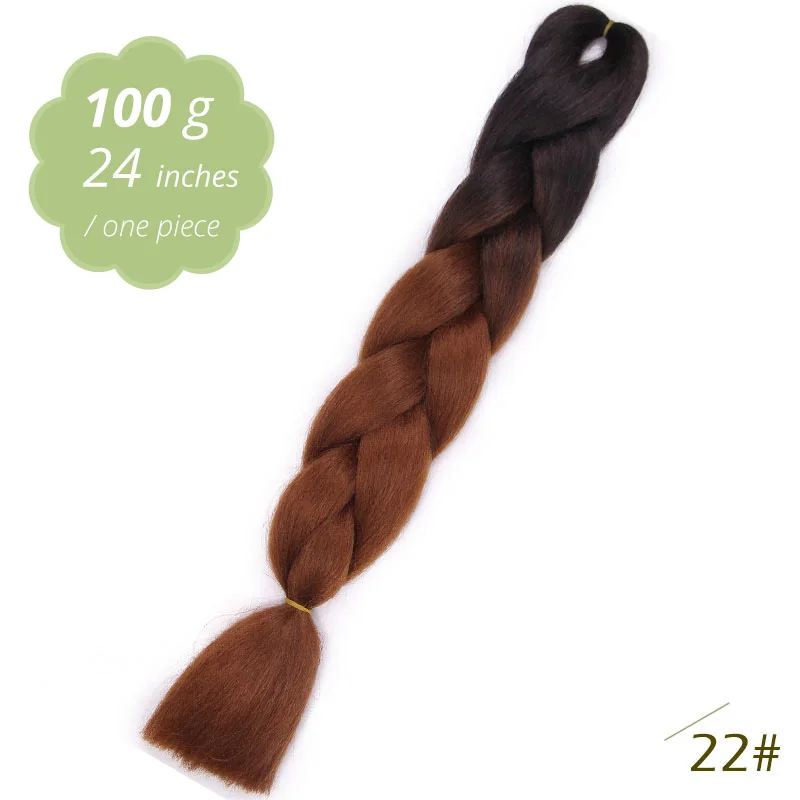 AISI волосы Jumb Синтетический Шнур волосы 42 цвета доступны 24 дюймов вязание крючком светлые волосы для женщин наращивание Jumbo косички Прически - Цвет: P12/613