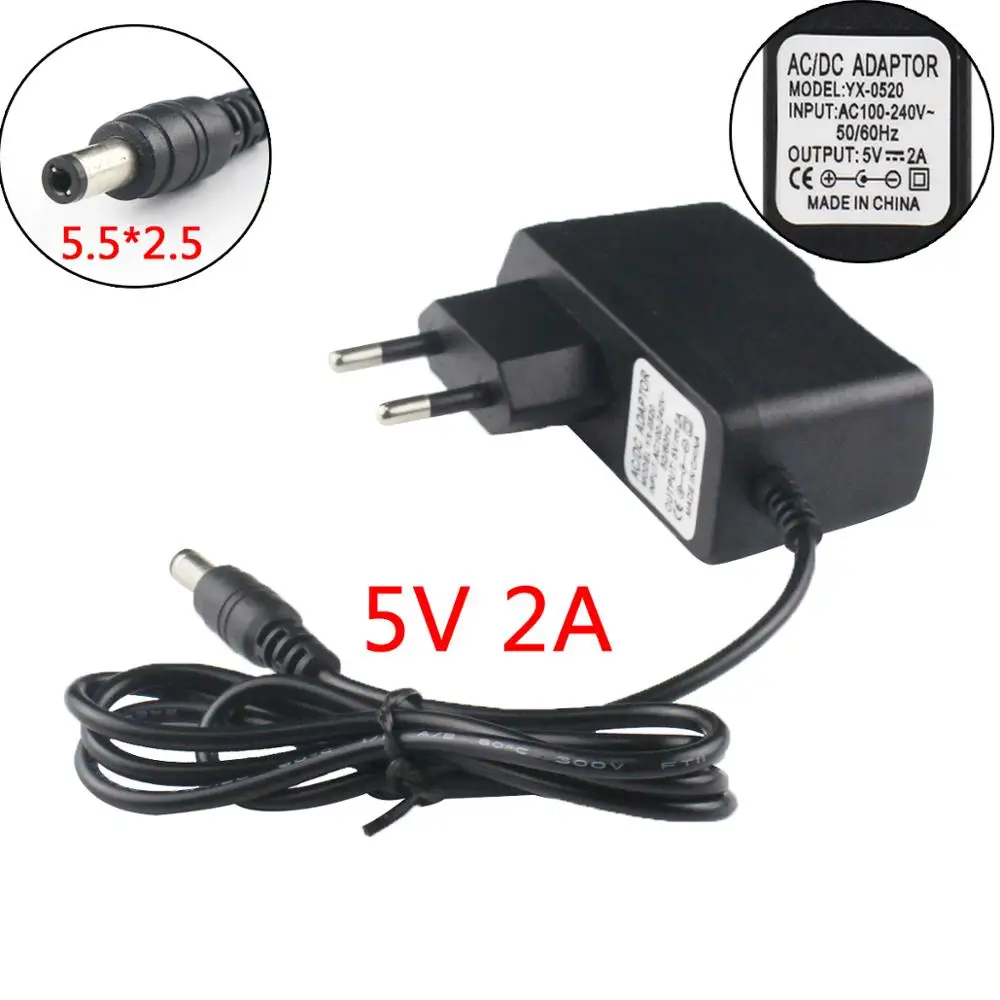 Новый адаптер питания с европейской вилкой 5 в 2 а 5*2 для Honeywell 310G 3320G MS5145 MS7120 MS9540