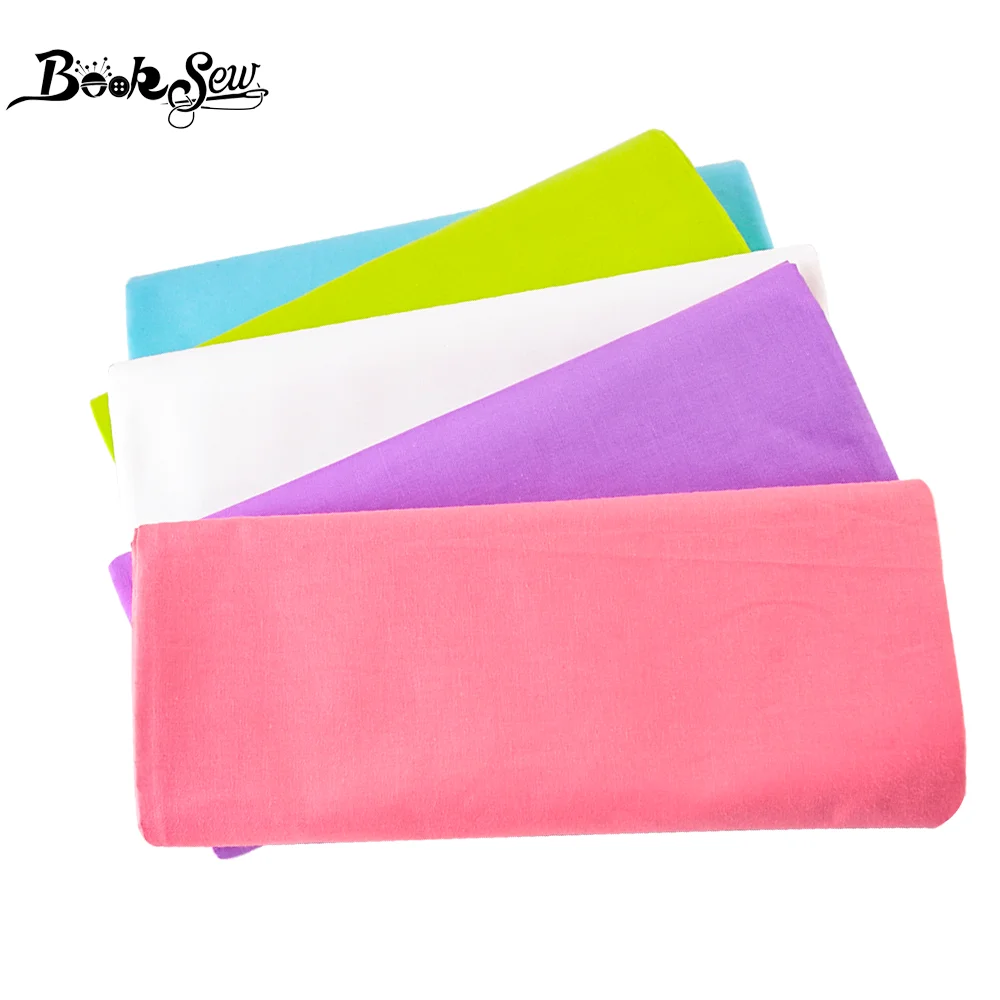 Booksew 100% Baumwolle Quiting Stoff Solide Weiß Farbe Twill Tissus Au Meter Material für Nähen Tuch Africain Tecido Patchwork