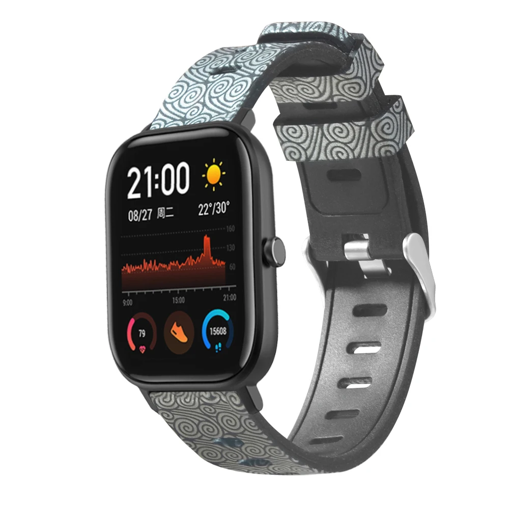 FIFATA 20 мм силиконовый браслет для Xiaomi Amazfit GTS ремешок для Amazfit GTR 42 мм/Amazfit Bip смарт-браслет для Garmin HR