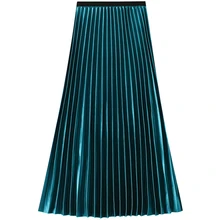 Neophil плиссированные женские зимние юбки с высокой талией, расшитые блестками, бархатные винтажные Блестящие модные юбки трапециевидной формы до щиколотки с большим подолом S9212