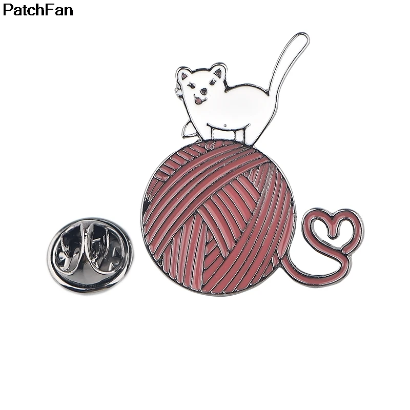 20 шт./лот Patchfan милый кот цинк галстук мультфильм забавные булавки броши для рюкзака, одежды для мужчин и женщин шляпа Декоративные значки медаль A2549