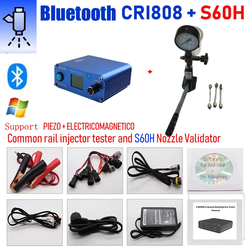 Бесплатная доставка! CRI808 Bluetooth Common Rail тестер инжектора многофункциональные