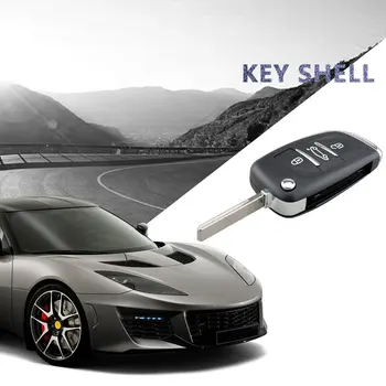 

2019_New 3 Buttons Flip Modified Car Key Shell For Peugeot 406 407 408 308 307 207 Fob Remote Control Ce0536 Has Slots And Seats