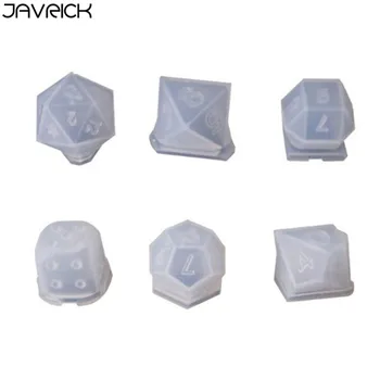 

6 Shapes Transparent Silicone Mould Dried Flower Resin Decorative Craft DIY dice Mold epoxy resin molds for jewelry
