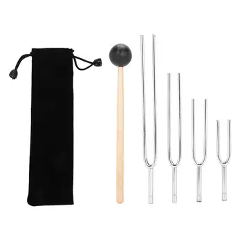 

Case Container Tablet Storage Tuning Fork Aluminum Alloy Tuning Fork Wood Hammer Sound Healing Therapy Tool Set for