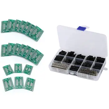 

Top 620Pcs Dupont Connector 2.54mm & 20Pcs Sop20 Ssop20 Tssop20 to Dip20 Pcb Smd Dip/Adapter Plate Pitch 0.65/1.27mm