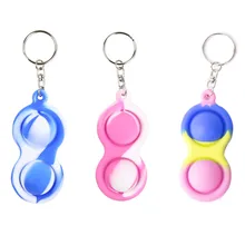 3pc arco-íris simples ondulação empurrar bolha fidget brinquedo sensorial precisa alívio do estresse cedo autismo educacional especial necessidade brinquedos