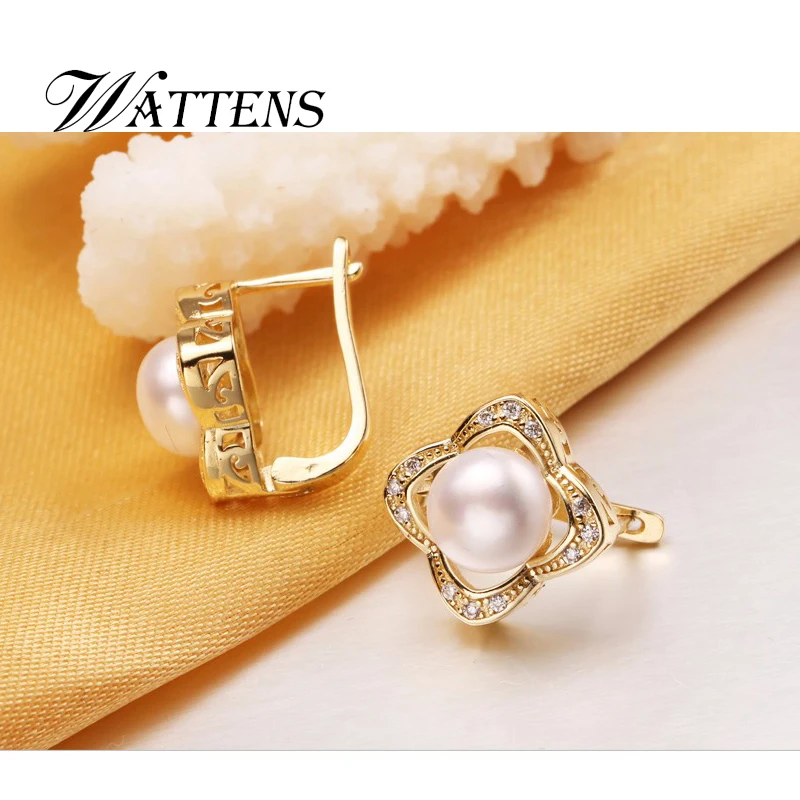 

925 sterling silver flower earrings natural pearl earrings for women romantic Zircon wedding party birthday accessorie love gift